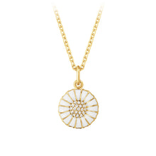 Load image into Gallery viewer, Daisy Pendant Small, Gold Plated Sterling Silver, Diamond &amp; Enamel
