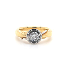 Load image into Gallery viewer, 18ct Yellow Gold &amp; Platinum, Floating Diamond Ring
