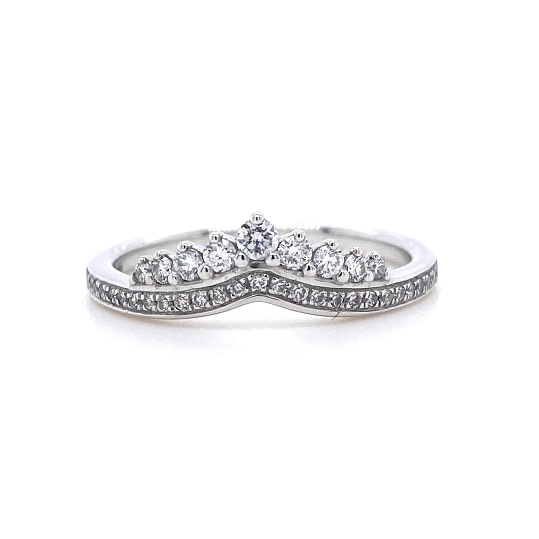 Platinum, 0.30ct Diamond Tiara Wedding Ring