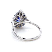 Load image into Gallery viewer, 18ct White Gold, Tanzanite, Diamond, &amp; Sapphire Double Cluster Ring
