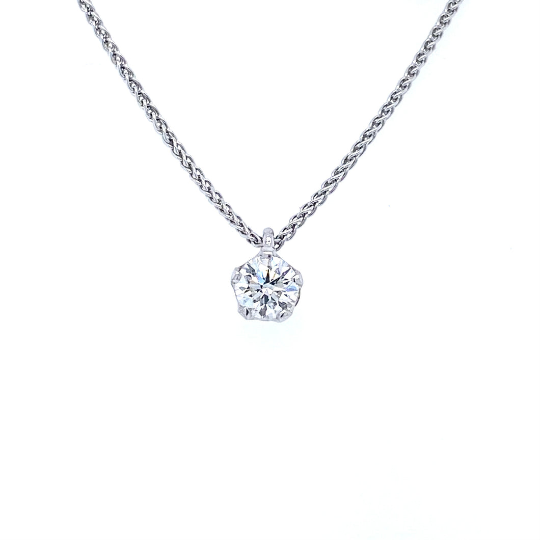 18ct White Gold, 0.60ct Diamond Pendant