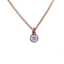 Load image into Gallery viewer, 9ct Red Gold, 0.16ct Diamond Pendant
