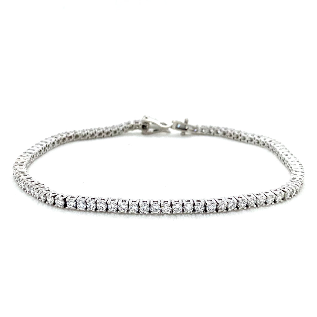 18ct White Gold, 5.00ct Lab Grown Diamond Tennis Bracelet