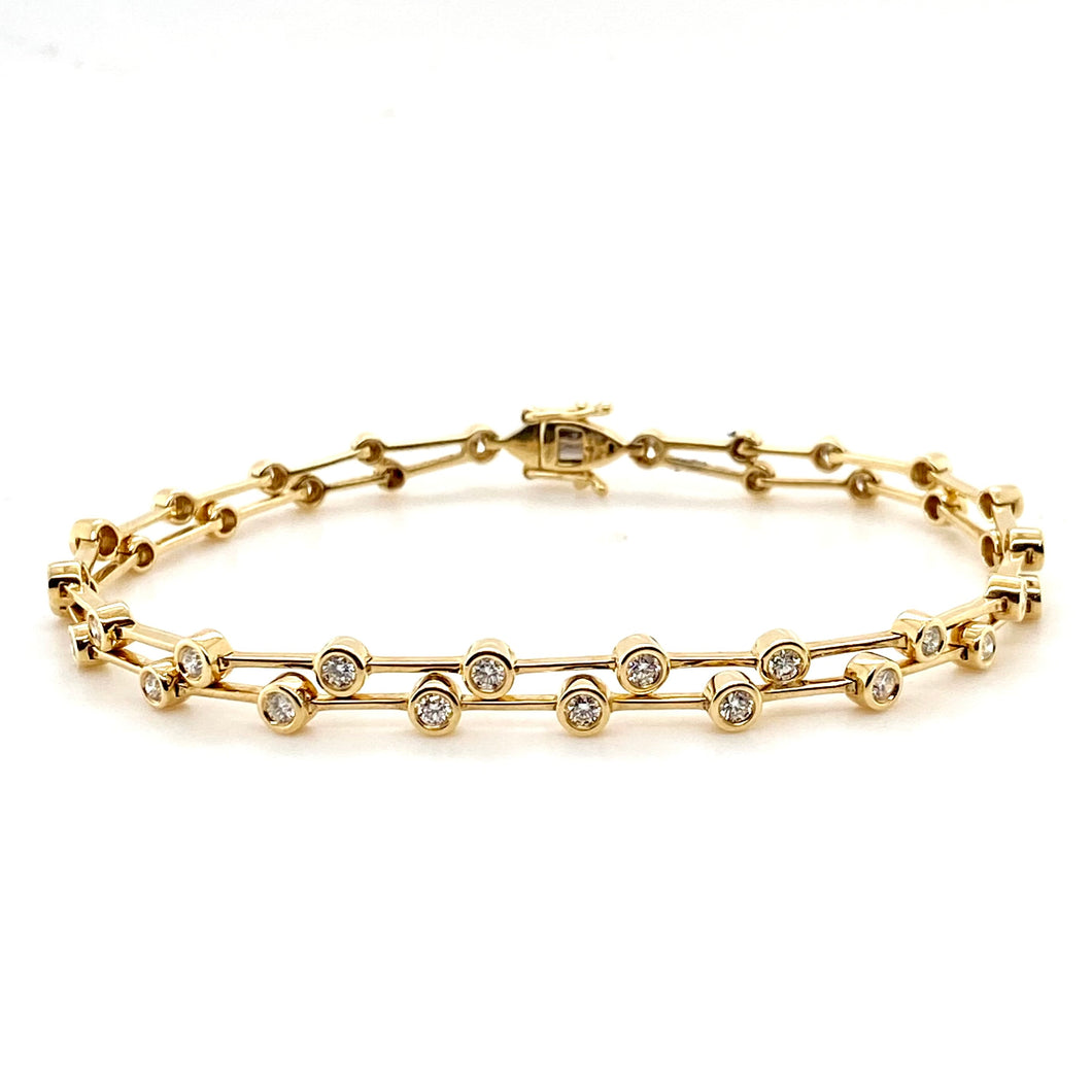 18ct Yellow Gold, 0.94ct Diamond Bracelet