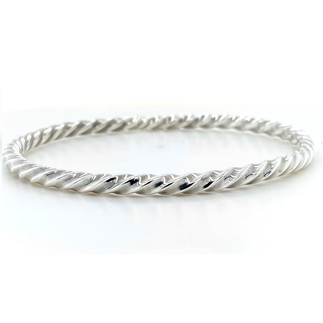Sterling Silver, Twisted Bangle
