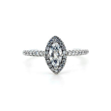 Load image into Gallery viewer, Platinum, 0.31ct Marquise Diamond cluster Ring
