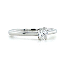 Load image into Gallery viewer, Platinum, 0.24ct Oval Diamond Ring
