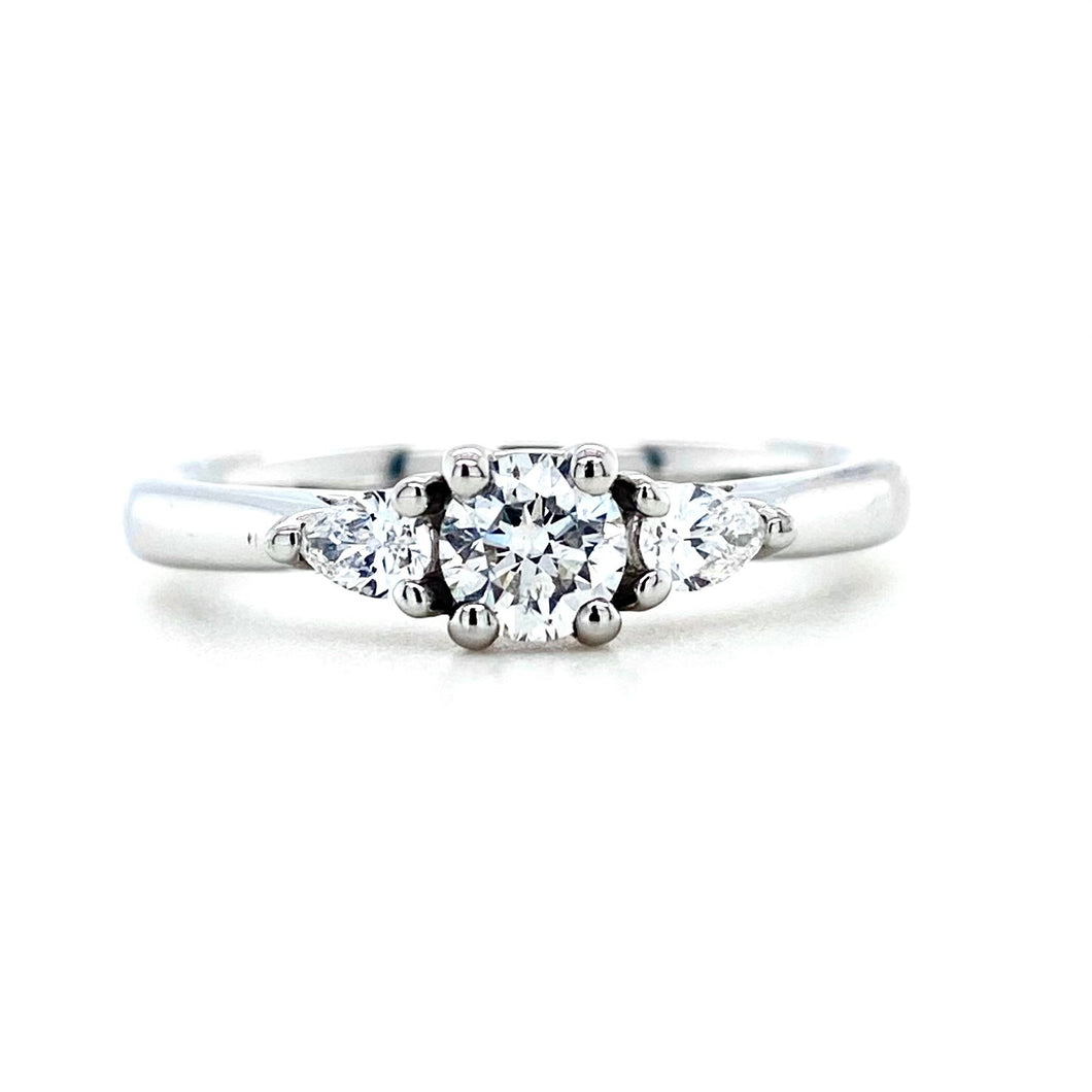 Platinum, 0.30ct Diamond Trilogy Ring