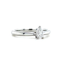 Load image into Gallery viewer, Platinum,0.30ct Pear-Shaped Diamond Ring
