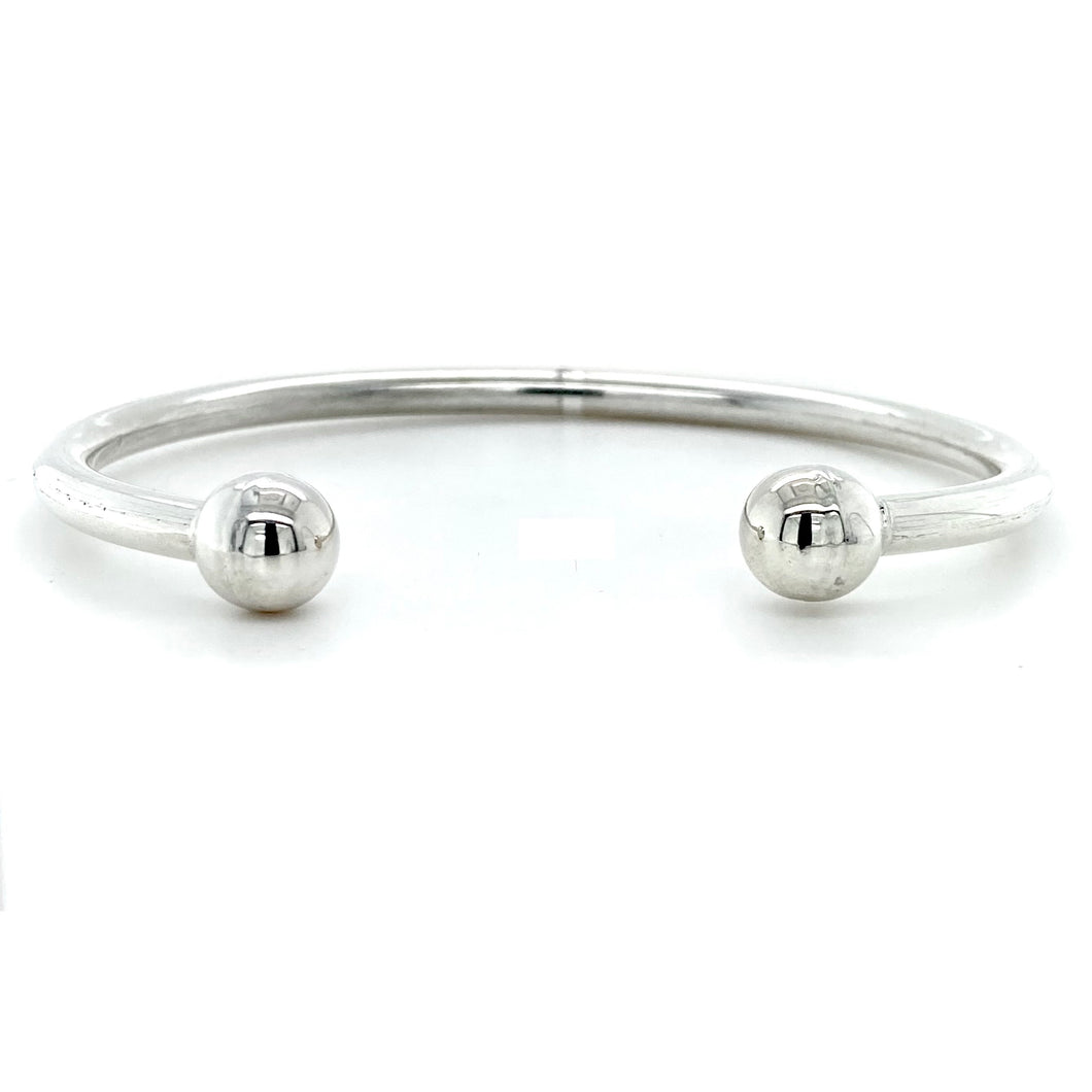 Sterling Silver, Solid Torque Bangle