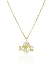 Load image into Gallery viewer, Diamond Petal Necklace, 18ct Yellow Gold

