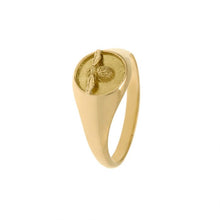 Load image into Gallery viewer, Signet Ring with Itsy Bitsy Bee, 18ct Gold
